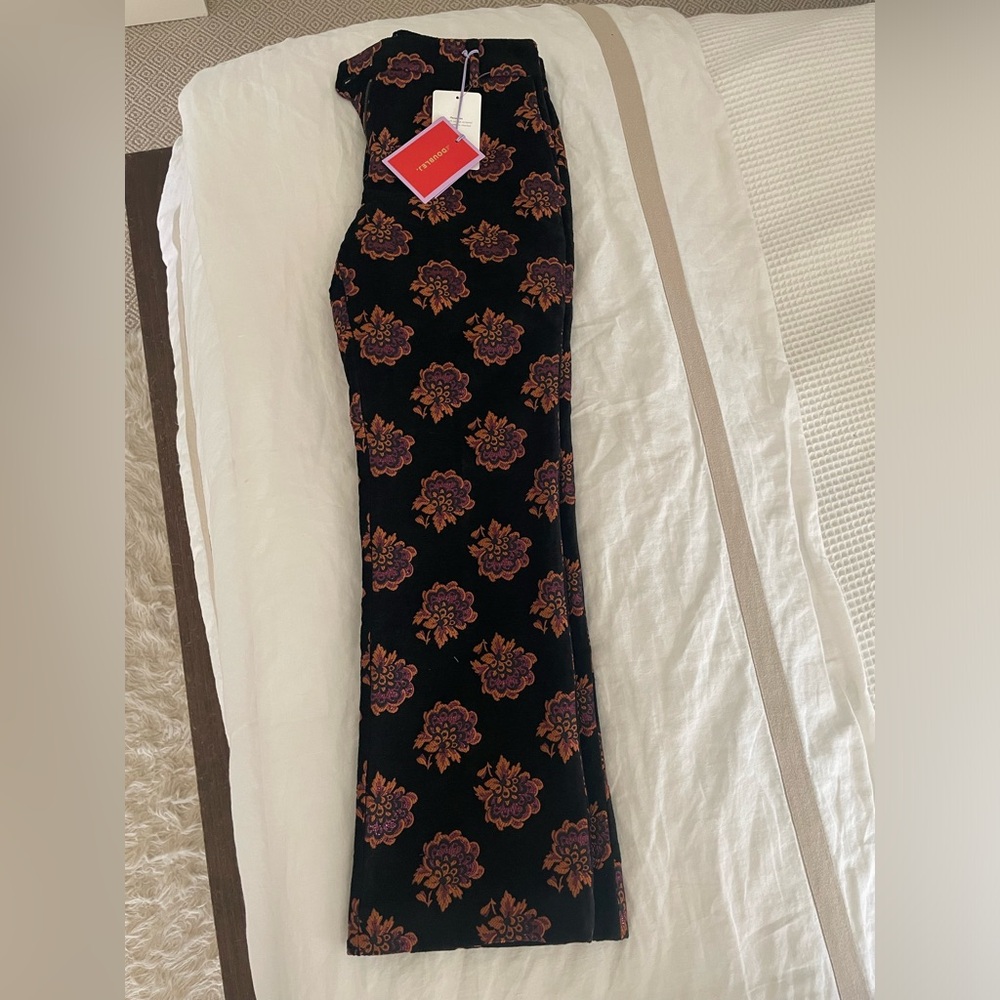 LA DoubleJ Black Floral Pants